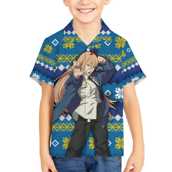 Power Chainsaw Man Hawaiian Shirt Anime Mix Christmas 5.jpg