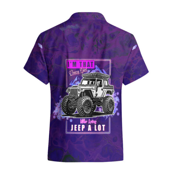 Purple Jeep Hawaiian Shirt Im That Crazy Girl Who Loves Jeep A Lot 2.jpg
