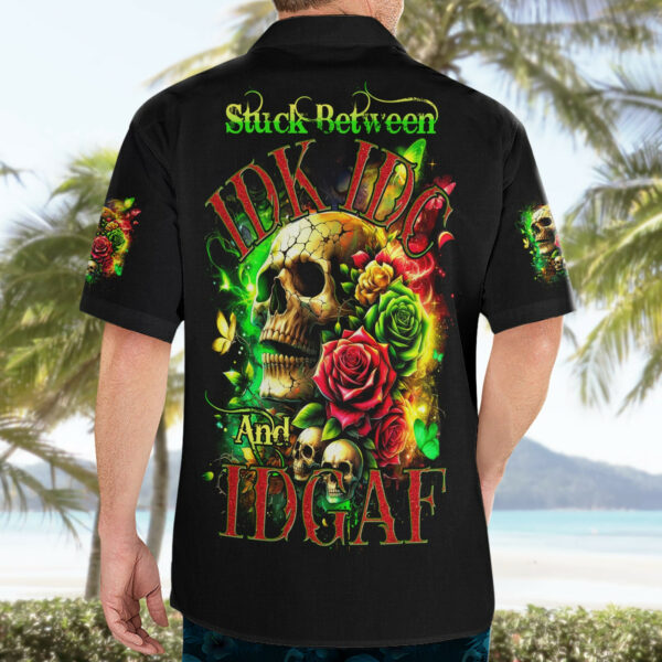 Rose Skull Hawaiian Shirt Stuck Between IDK IDC 4.jpg