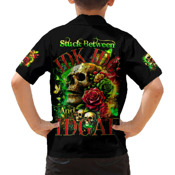 Rose Skull Hawaiian Shirt Stuck Between IDK IDC 6.jpg