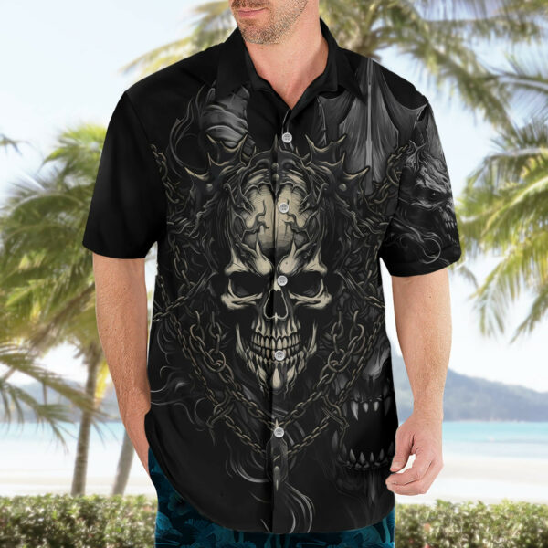 Skull Demon Fantasy Hawaiian Shirt Time To Unleash A Litte Hell 3.jpg