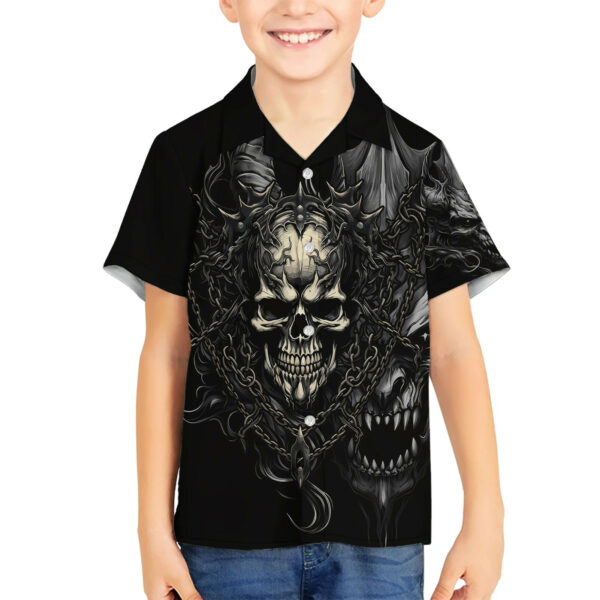Skull Demon Fantasy Hawaiian Shirt Time To Unleash A Litte Hell 5.jpg