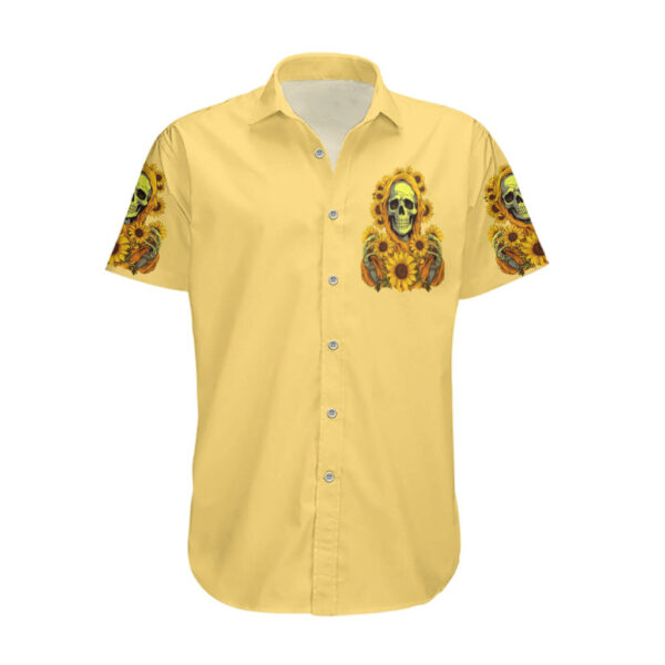 Sunflower Skull Hawaiian Shirt Im Blunt Because God Rolled Me That Way 2.jpg